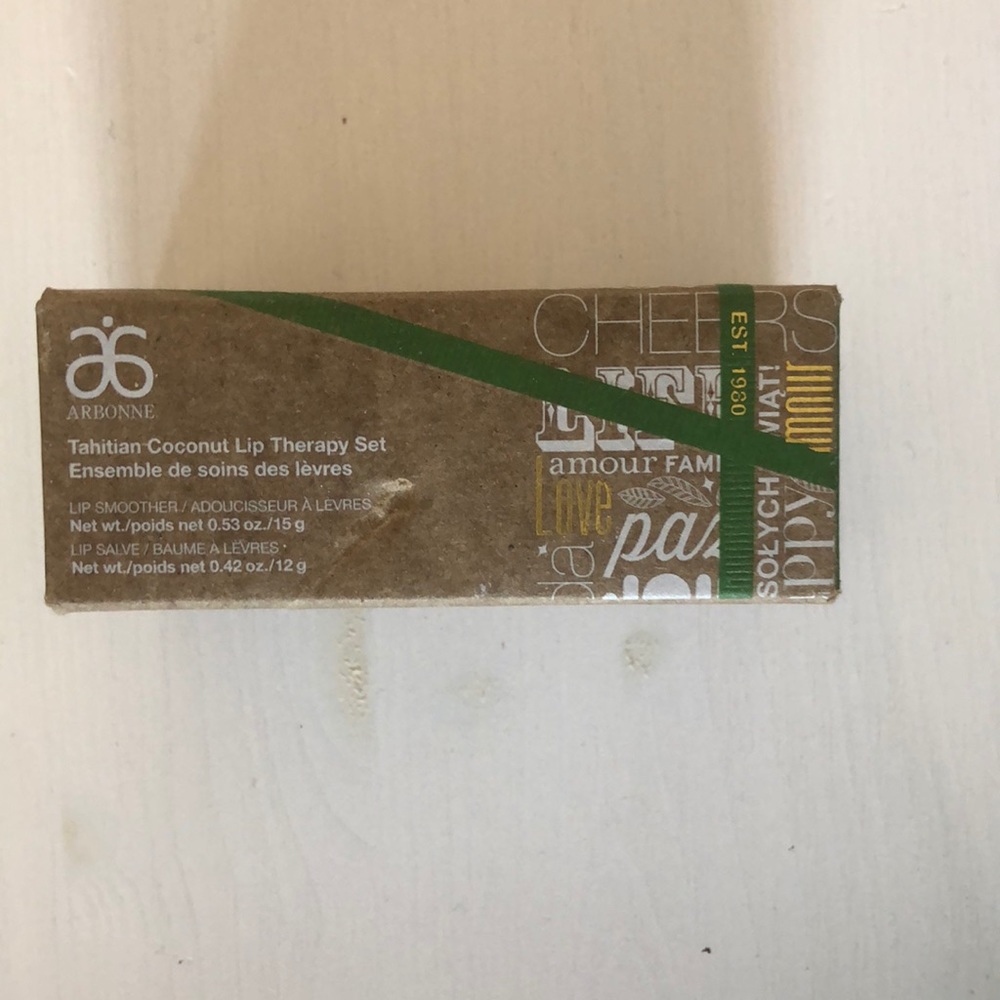 🥥 Arbonne 2-piece Tahitian Coconut Lip Therapy Set